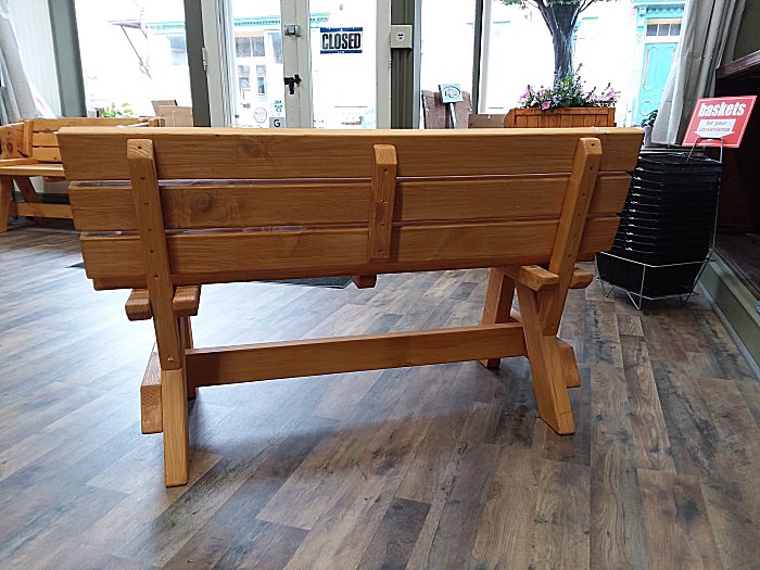 4 foot Garden Bench with/back and extra wide seat Back